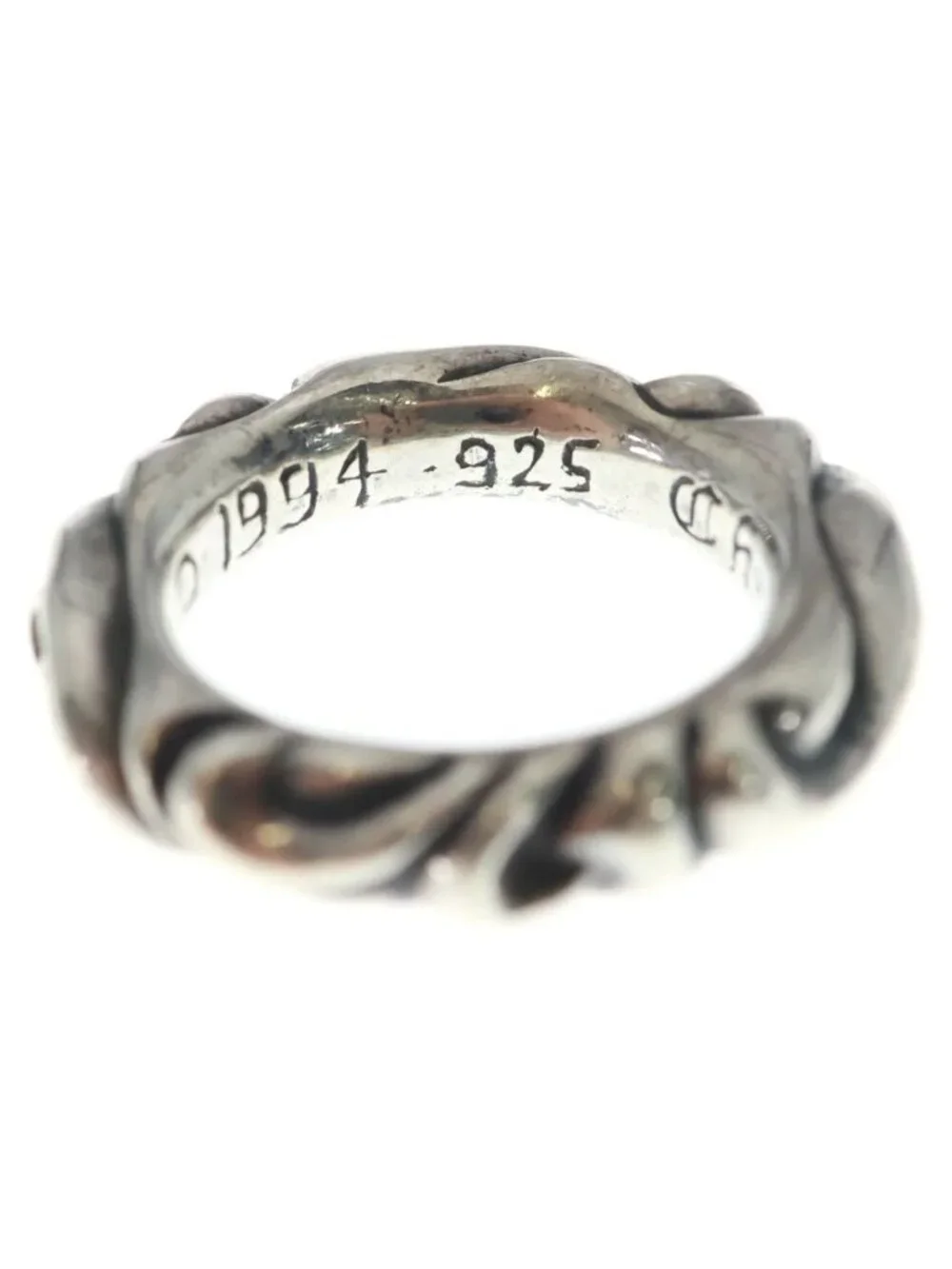 Chrome Hearts Scrl Band Scroll Ring Silver